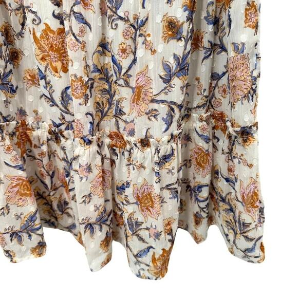 Joie Tiered Floral Elastic Waist Mini Skirt Multicolor S - Picture 4 of 7